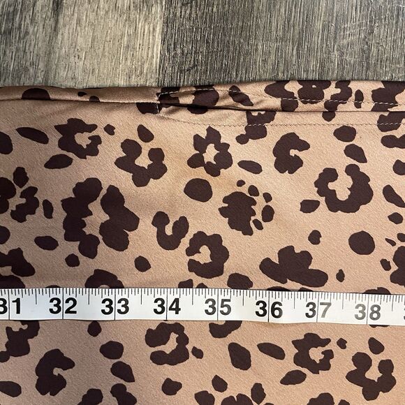 Target A New Day Brown Leopard Print Slip Maxi Dress V-Neck Strappy Medium - Picture 11 of 11